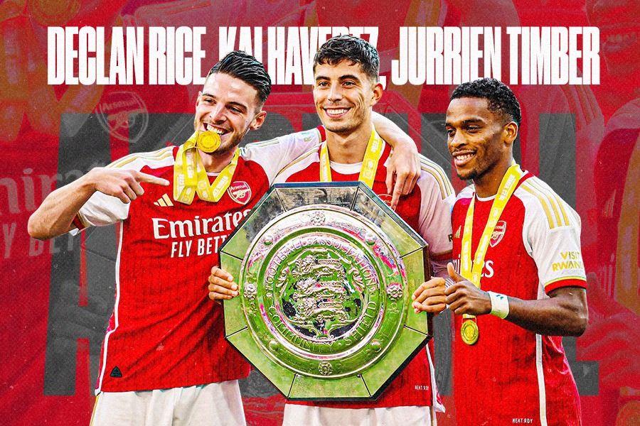 Rapor Tiga Bintang Baru Arsenal Saat Juara Community Shield 2023