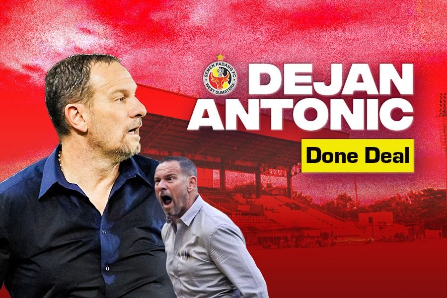 Dejan Antonic Pelatih Semen Padang. (Grafis: Kevin Bagus Prinusa/Skor.id)