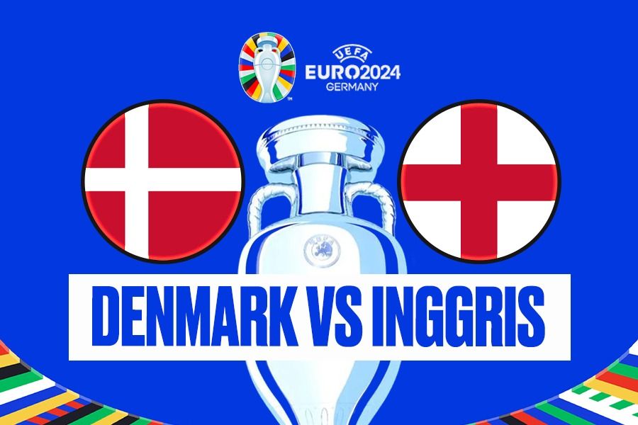 Laga Denmark vs Inggris terjadi di Grup C Euro 2024 (Piala Eropa 2024). (Rahmat Ari Hidayat/Skor.id).