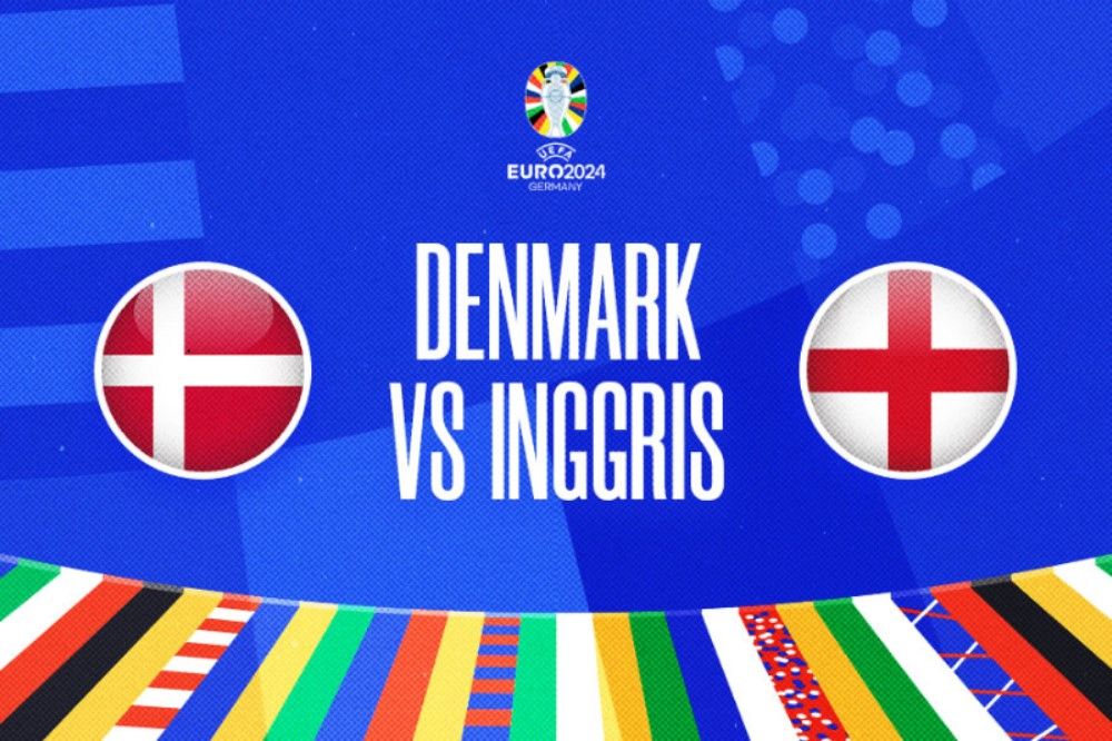 Laga Grup C Euro 2024 (Piala Eropa 2024) antara Denmark vs Inggris. (Hendy Andika/Skor.id).