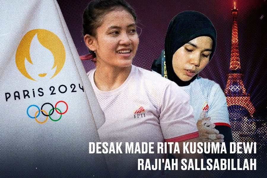 Desak Made Rita Kusuma Dewi dan Rajiah Sallsabillah jadi wakil Indonesia di cabor panjat tebing nomor speed putri Olimpiade 2024. (Yusuf/Skor.id)