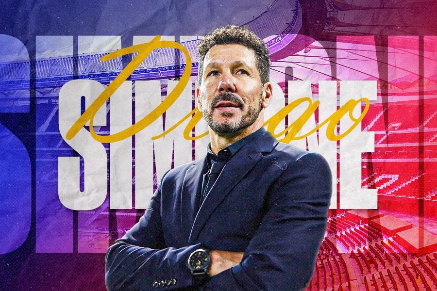 Pelatih Atletico Madrid, Diego Simeone. (Dede Sopatal Mauladi/Skor.id).