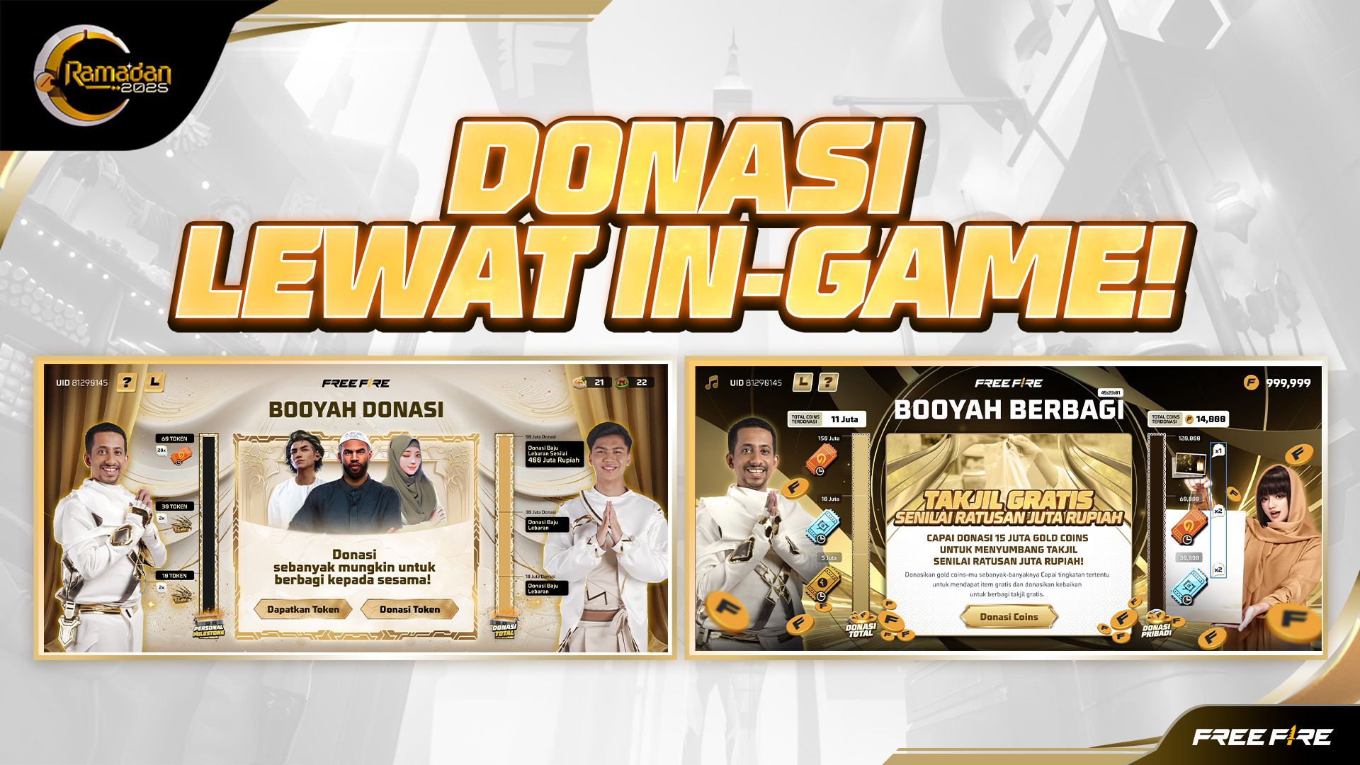 Donasi in game di Mabar Bawa Berkah. (Garena)