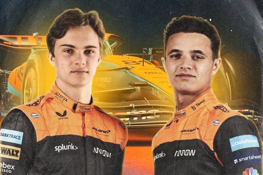 Dua pembalap McLaren Oscar Piastri dan Lando Norris