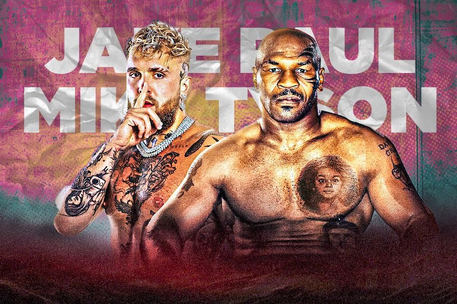 Duel tinju kelas berat antara Jake Paul vs Mike Tyson akan digelar secara profesional sebanyak delapan ronde di Texas, Amerika Serikat, pada 20 Mei 2024. (M. Yusuf/Skor.id)