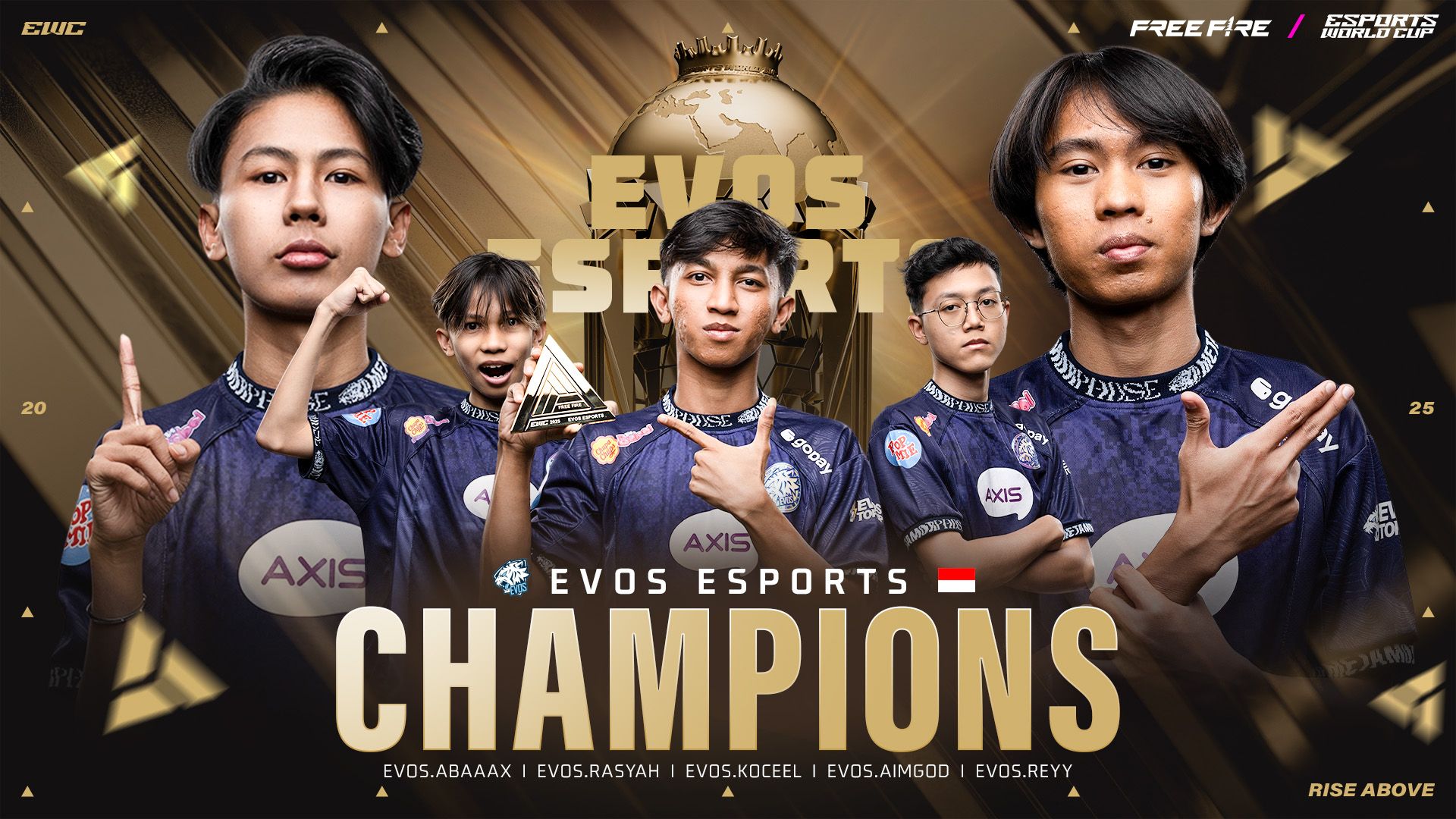 EVOS Divine Juara EWC 2025 Free Fire. (Garena)