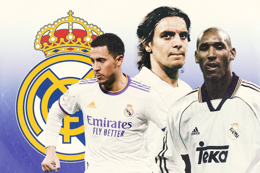 Eden Hazard, Jonathan Woodgate, dan Nicolas Anelka gagal di Real Madrid. (Jovi Arnanda/Skor.id).