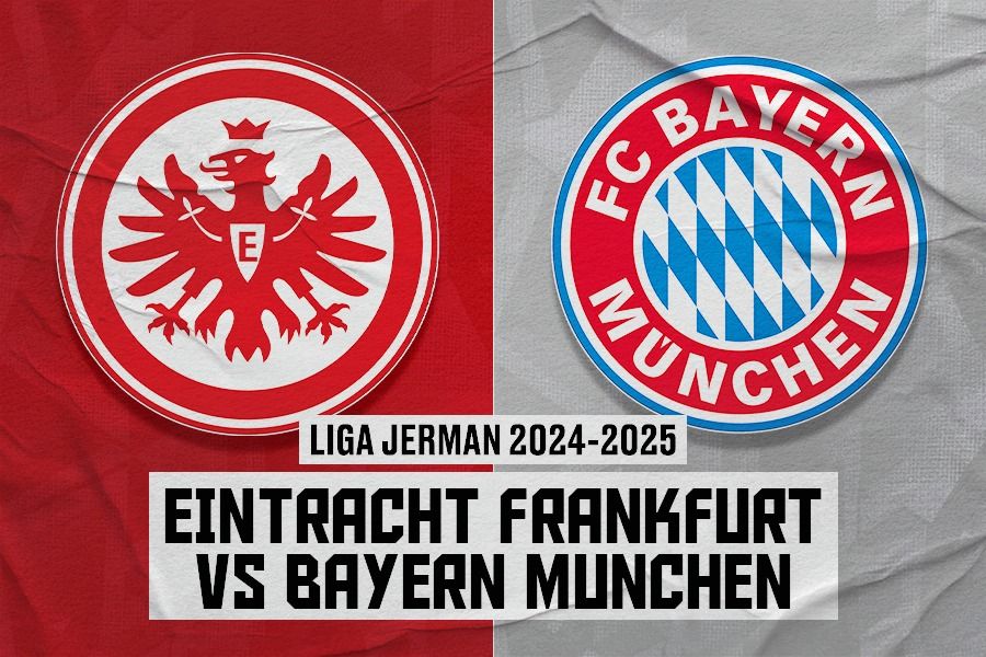 Laga Eintracht Frankfurt vs Bayern Munchen di Liga Jerman 2024-2025. (Dede Sopatal Mauladi/Skor.id).