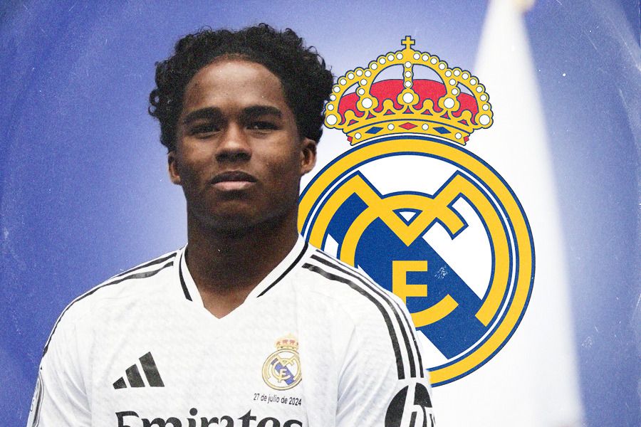 Endrick dengan kostum Real Madrid (Jovi Arnanda/Skor.id).