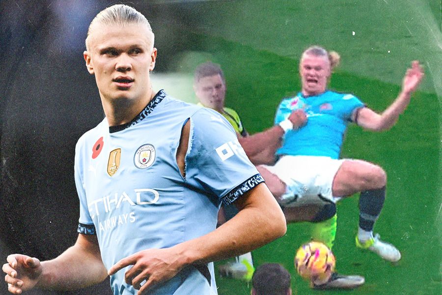 Penyerang Manchester City, Erling Haaland. (Jovi Arnanda/Skor.id).