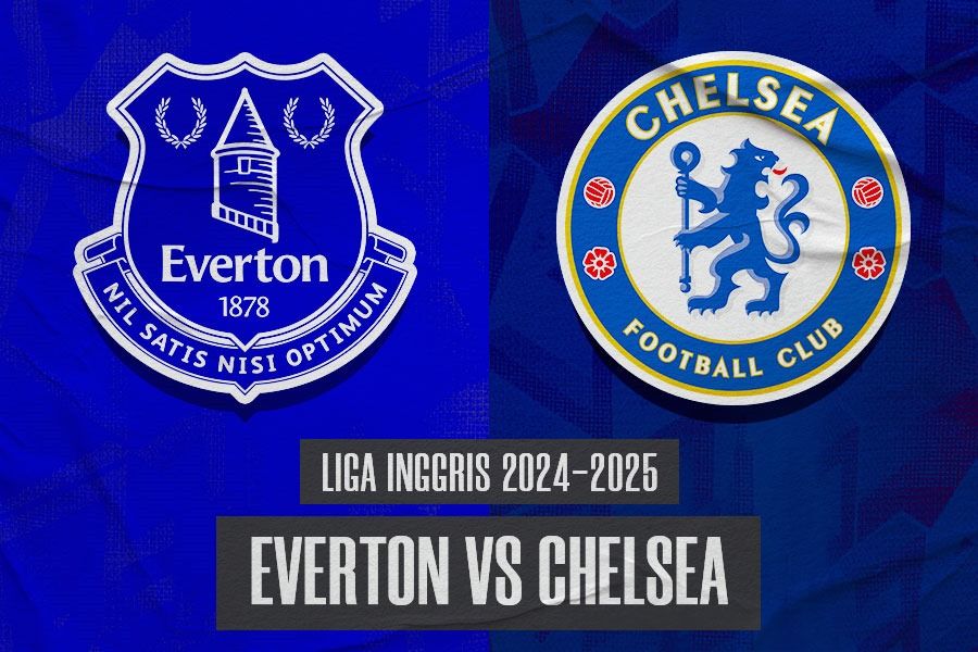 Everton vs Chelsea di Liga Inggris 2024-2025. (Hendy Andika/Skor.id).