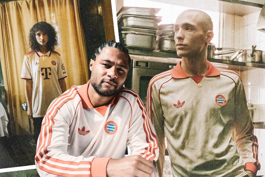 FC Bayern Munchen dan Adidas Originals merilis koleksi retro LFSTLR dengan salah satu modelnya Serge Gnabry, winger Munchen. (Jovi Arnanda/Skor.id)