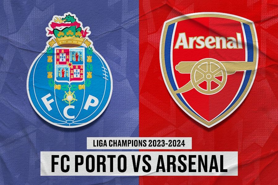 Laga FC Porto vs Arsenal di 16 besar Liga Champions 2023-2024. (Yusuf/Skor.id).