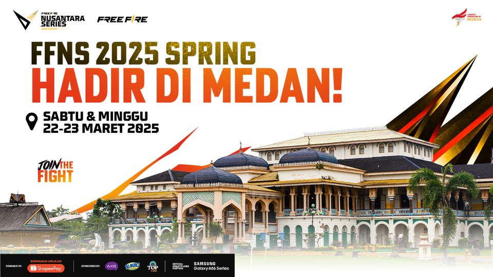 Grand Final FFNS Indonesia Spring 2025 akan berlangsung di Medan. (Garena)