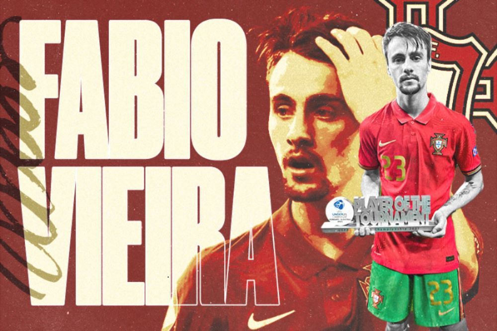 Fabio Vieira dianugerahi gelar Pemain Terbaik pada Piala Eropa U-21 2021 (M. Yusuf/Skor.id).