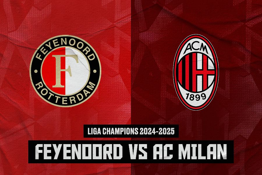 Laga Feyenoord vs AC Milan di Liga Champions 2024-2025 akan digelar pada Kamis (13/2/2025) pukul 03.00 WIB. (Jovi Arnanda/Skor.id).