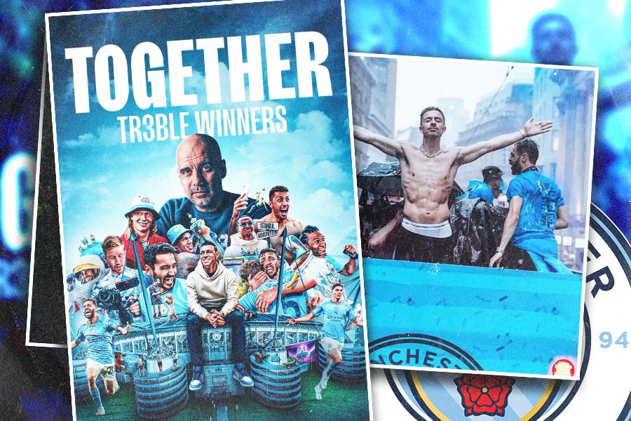 Film dokumenter Together: Treble Winners menyingkap sisi lain para peman Man City saat merebut tiga gelar bergengsi pada musim 2022-2023. (Jovi Arnanda/Skor.id)