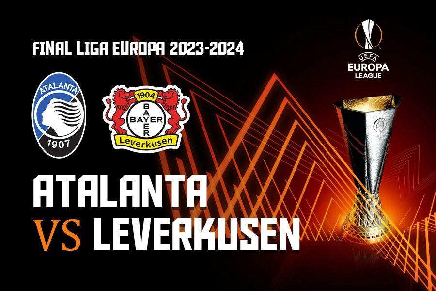 Laga final Liga Europa 2023-2024 mempertemukan Atalanta vs Bayer Leverkusen. (Rahmat Ari Hidayat/Skor.id).