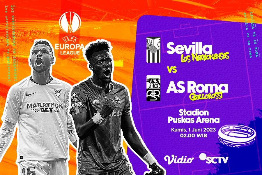 Laga final Liga Europa antara Sevilla vs AS Roma. (Deni Sulaeman/Skor.id)