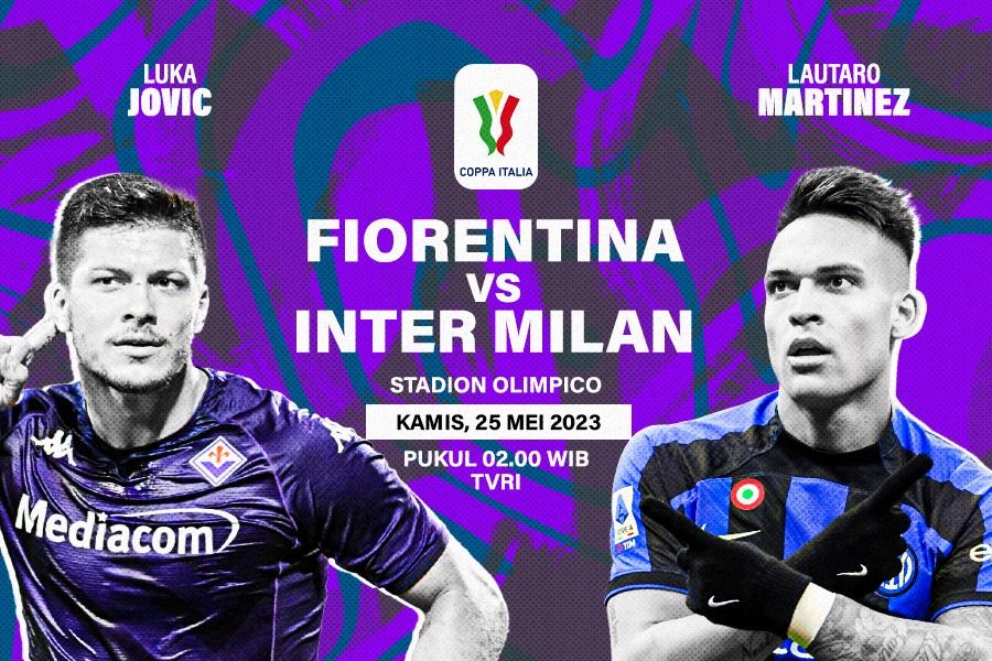 Final Piala Italia, Fiorentina vs Inter Milan  (Dede Mauladi/Skor.id).