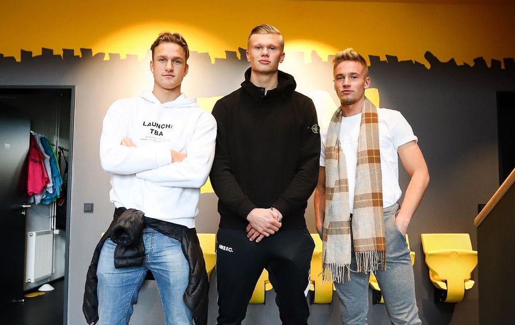 (ki-ka) Erik Botheim, Erling Haaland, dan Erik Tobias Sandberg mengisi kebosanan mereka dengan membentuk boy band Flow Kingz saat masih di Norwegia (Dok. Instagram @eriktsandberg).