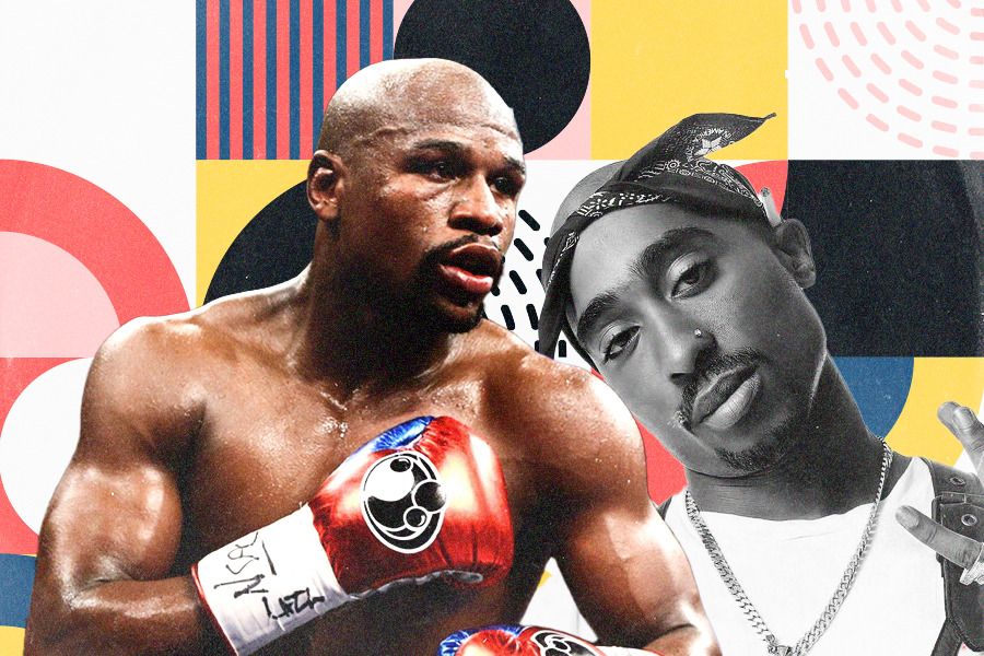 Floyd Mayweather Jr dan mendiang 2 Pac (Hendy AS/Skor.id).