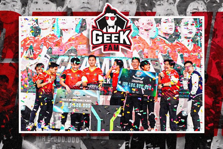 Geek Fam Jr Juara MDL ID Season 9. (Dede Sopatal Mauladi/Skor.id)