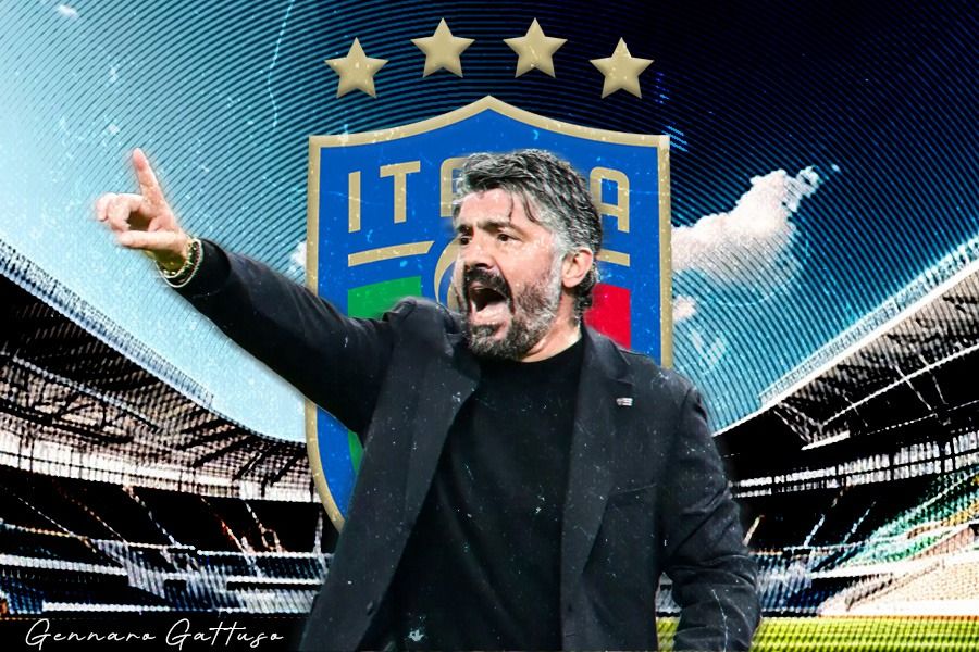 Pelatih Timnas Italia, Gennaro Gattuso. (Grafis: Kevin Bagus Prinusa/Skor.id).