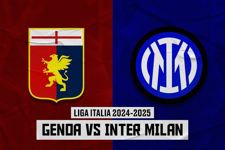 Genoa vs Inter Milan di Liga Italia 2024-2025. (Dede Sopatal Mauladi/Skor.id).