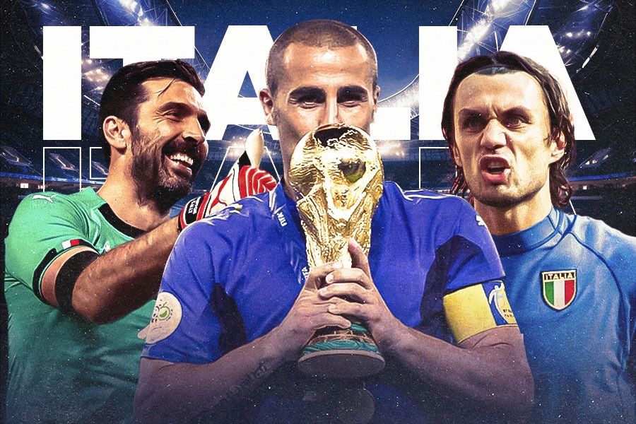 Gianluigi Buffon, Fabio Cannavaro, hingga Paolo Maldini, pernah menjabat sebagai kapten Italia. (Yusuf/Skor.id).