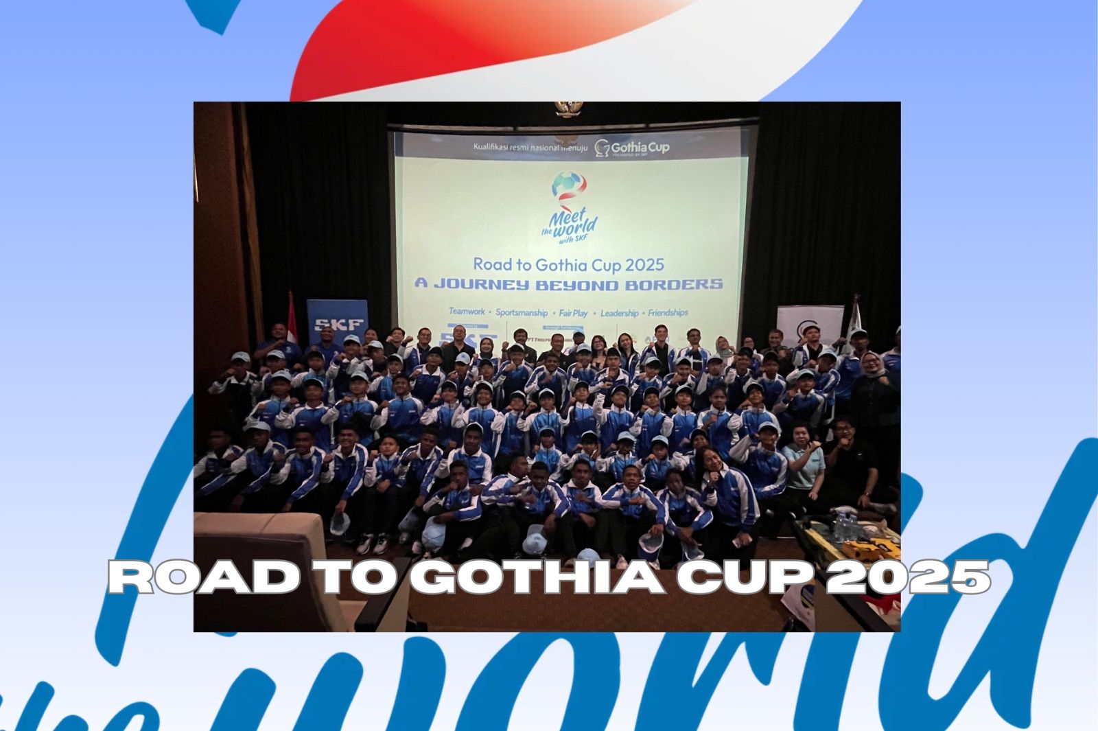 Tiga tim usia muda Indonesia yang disponsori SKF resmi dilepas ke Gothia Cup 2025. (Foto: Rais Adnan/Grafis: Skor.id)