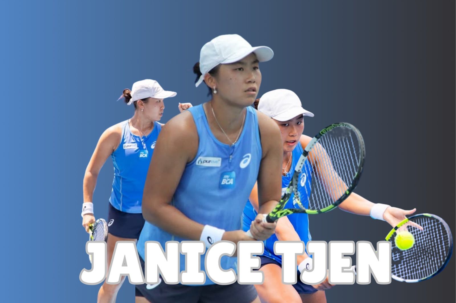 Petenis putri Indonesia, Janice Tjen. (Foto: Instagram @janicetjen/Grafis: Skor.id)