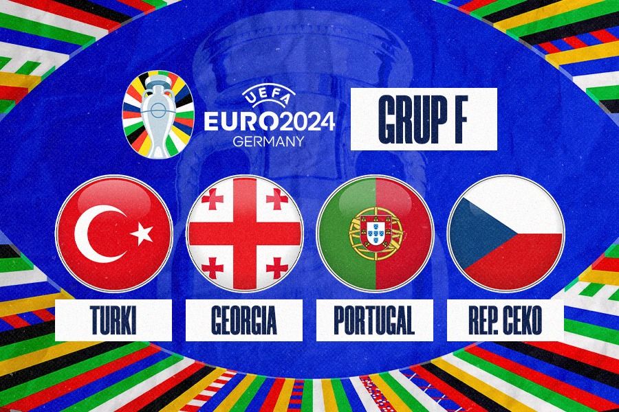 Grup F Euro 2024, diisi Turki, Georgia, Portugal, dan Republik Ceko. (Dede Sopatal Mauladi/Skorl.id).