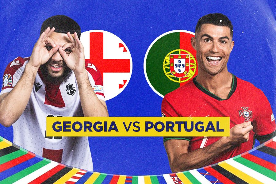 Pertandingan Grup F Euro 2024 (Piala Eropa 2024) mempertemukan Georgia vs Portugal. (Jovi Arnanda/Skor.id).