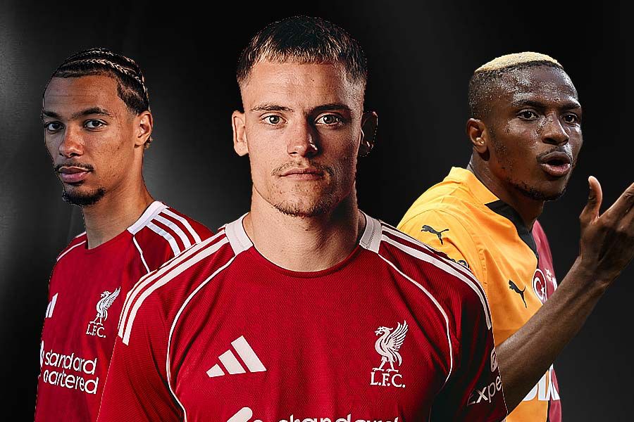 Hugo Ekitike, Florian Wirtz, dan Victor Osimhen, jadi pemain termahal di bursa transfer musim panas. (Grafis: Deni Sulaeman/Skor.id).