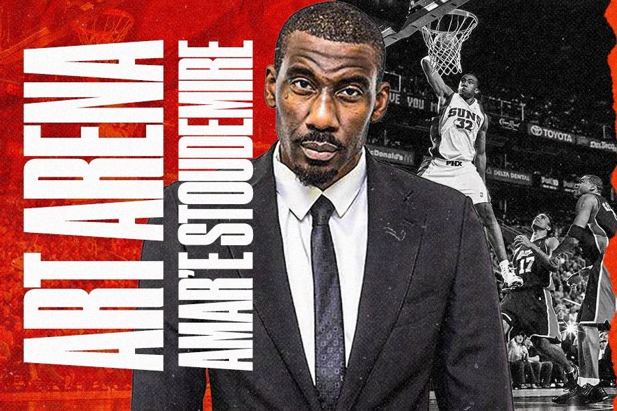 Eks pebasket NBA, Amar’e Stoudemire, merupakan kolektor seni lukis. (Dede Mauladi/Skor.id)