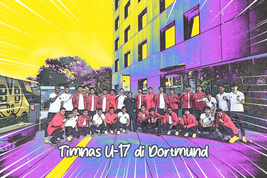Timnas U-17 Indonesia di Dortmund. (Dok. PSSI/Grafis Rahmat Ari Hidayat/Skor.id)