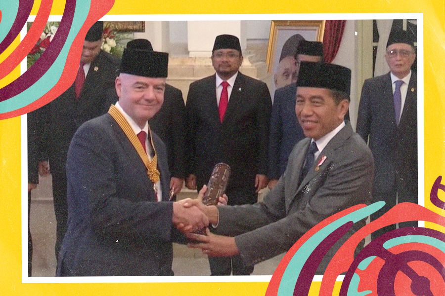 Presiden FIFA Gianni Infantino Dianugerahi Tanda Kehormatan dari Presiden Jokowi