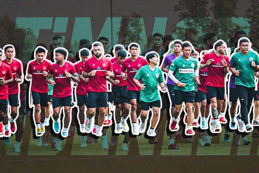Timnas Indonesia siap melawan Irak pada putaran kedua Kualifikasi Piala Dunia 2026. (Dok. Media PSSI/Grafis Hendy Andika/Skor.id)