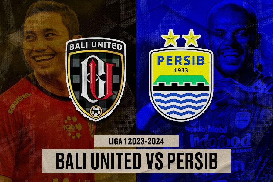 Cover pertandingan Bali United vs Persib (Ricky Fajrin vs David da Silva) pada pekan ke-23 Liga 1 2023-2024. (Yusuf/Skor.id)