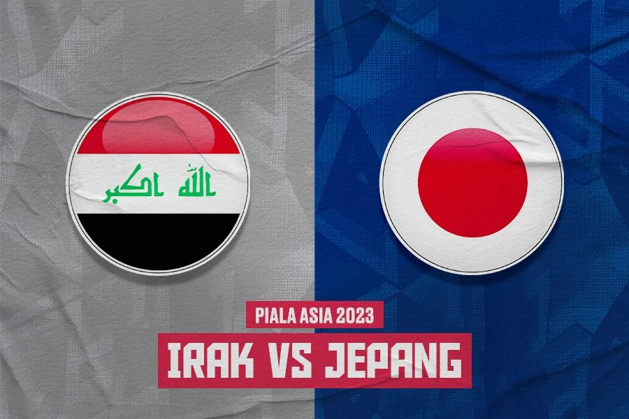 Cover pertandingan Irak vs Jepang di Grup D Piala Asia 2023, Jumat (19/1/2024). (Dede Sopatal Mauladi/Skor.id)