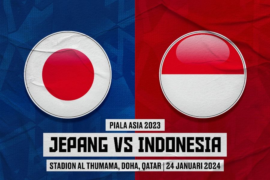 Jepang vs Indonesia di Grup D Piala Asia 2023