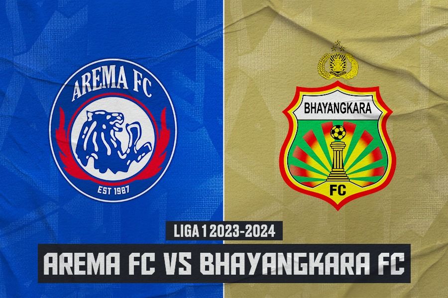 Cover pertandingan Arema FC vs Bhayangkara FC pada pekan ke-28 Liga 1 2023-2024, 6 Maret 2024. (Rahmat Ari Hidayat/Skor.id)