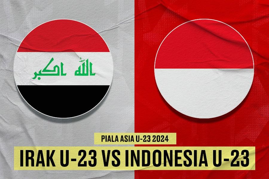 Irak U-23 vs Indonesia U-23. (Yusuf/Skor.id)