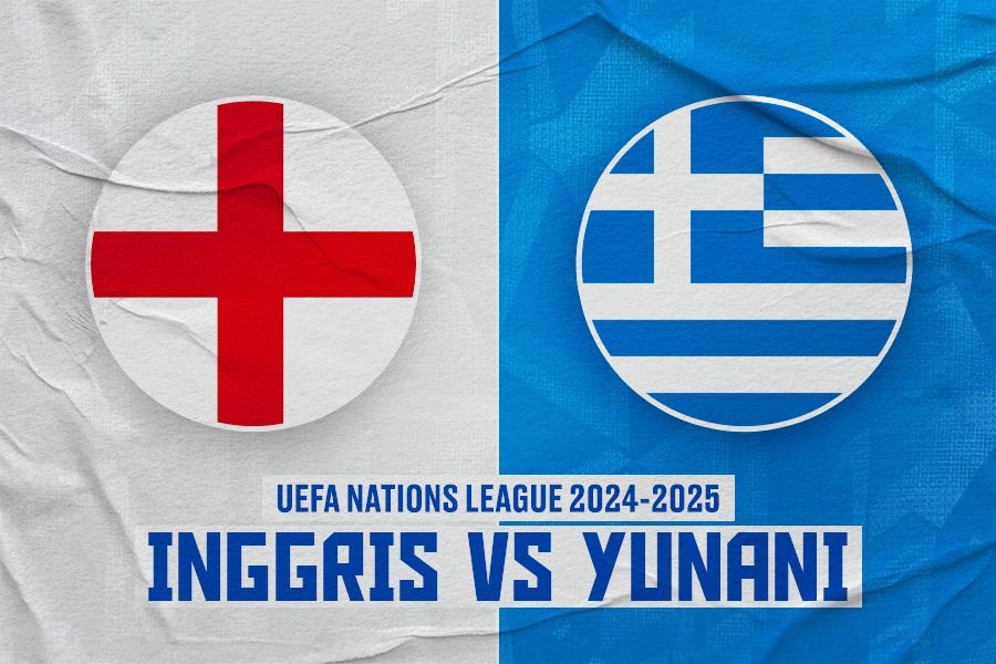 Laga Inggris vs Yunandi di ajang UEFA Nations League 2024-2025. (Rahmat Ari Hidayat/Skor.id). 