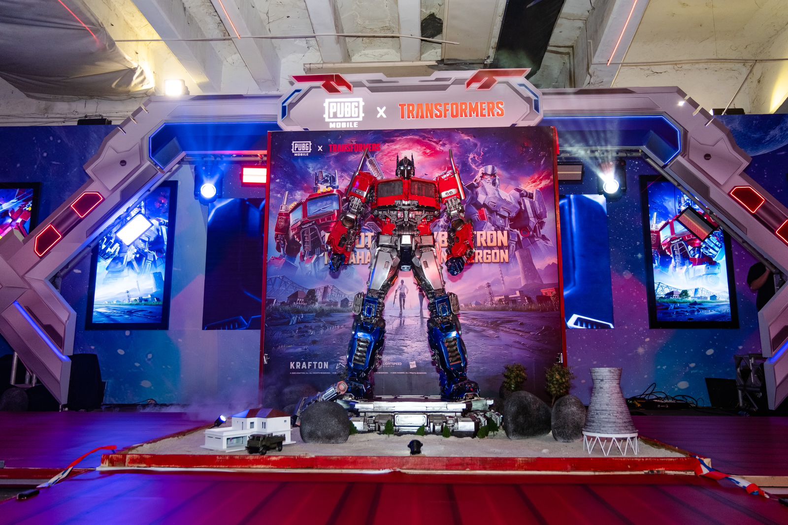 Kolaborasi PUBG Mobile dengan Transformers menghadirkan instalasi Optimus Prime. (PUBG Mobile)