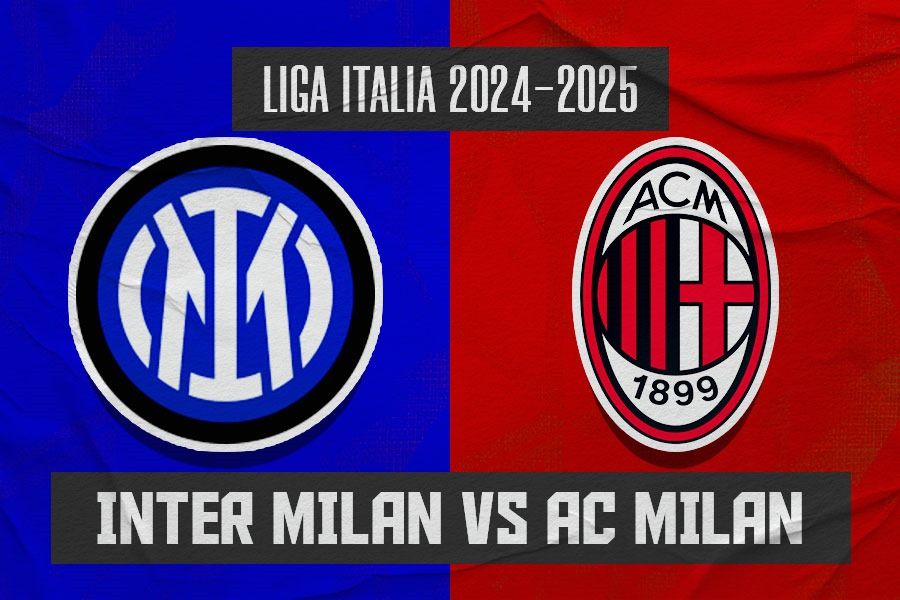 Inter Milan vs AC Milan di Liga Italia 2024-2025. (Hendy Andika/Skor.id).