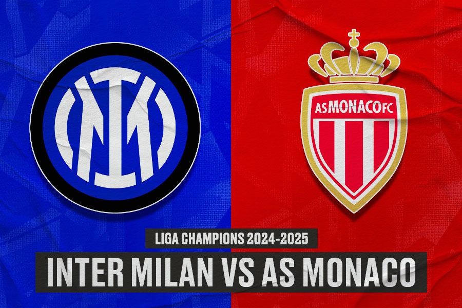 Laga Inter Milan vs AS Monaco di Liga Champions 2024-2025. (Yusuf/Skor.id).