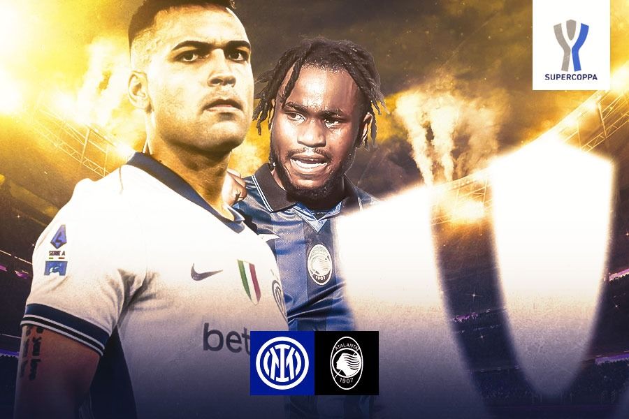 Semifinal Piala Super Italia 2024 mempertemukan Inter Milan dengan bintangnya, Lautaro Martinez menghadapi Atalanta yang mengandalkan Ademola Lookman. (Yusuf/Skor.id).