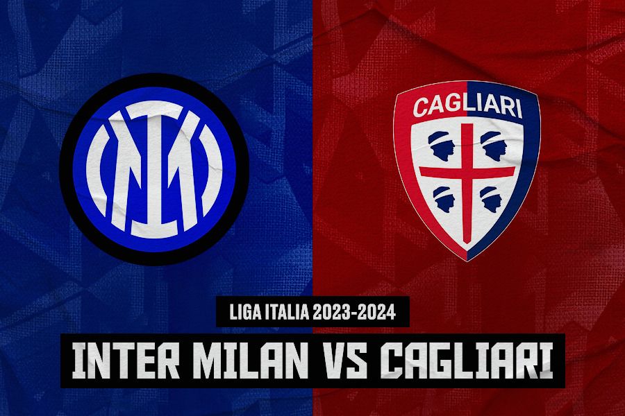 Inter Milan vs Cagliari di Liga Italia 2023-2024. (Jovi Arnanda/Skor.id).